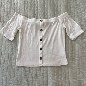 White Off the Shoulder Top